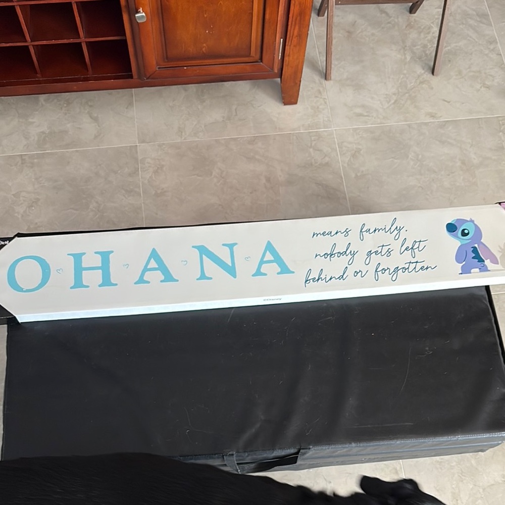 Ohana Family Quote Wall Art - Blue